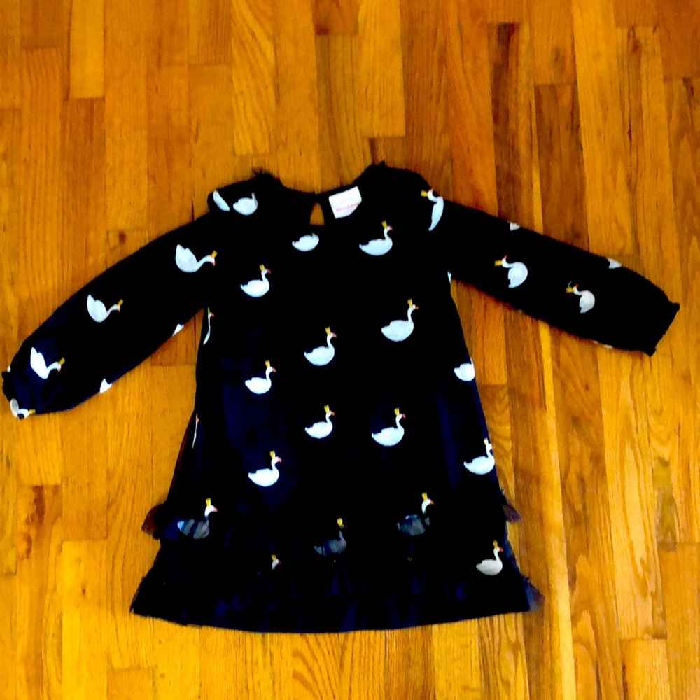 Hanna black swan tulle dress